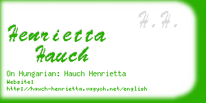 henrietta hauch business card